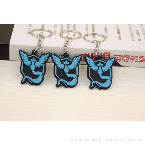 Factory wholesale promotional gifts christmas bestselling keychain go pokemon card key ring